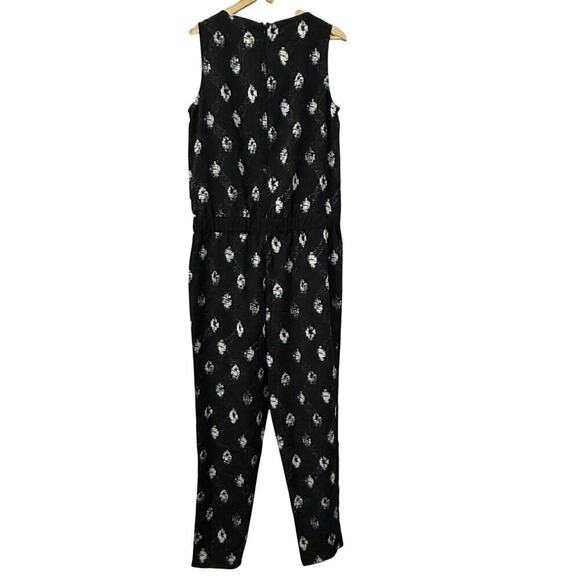 NYDJ Jumpsuit Womens Size 6 Milly Printed Black Woodblock Batik Romper New - Picture 2 of 13